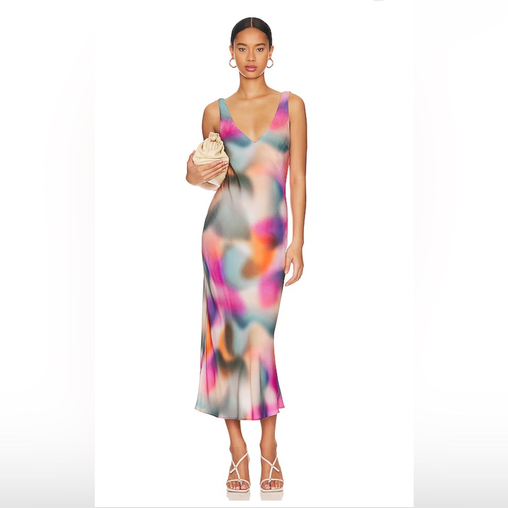 V Slip Dress in Kaleidoscope